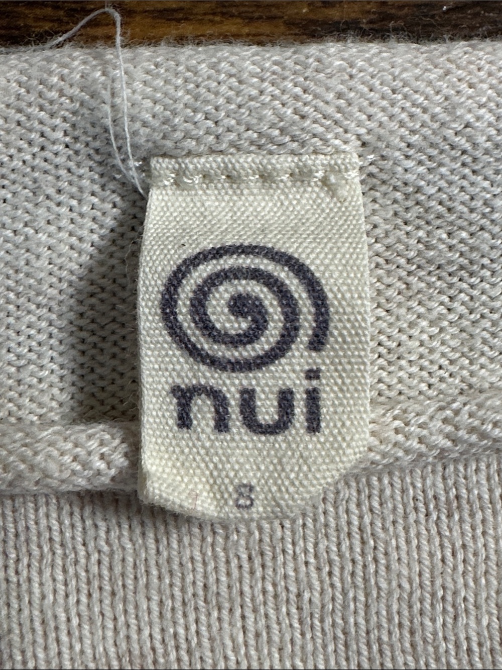 🤎 Nui Organics 100% Organic Cotton Boxy Oatmeal Top S - Picture 2 of 6